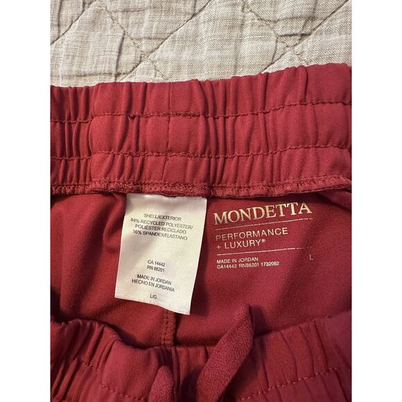 Mondetta Performance Luxury Cargo Jogger Pants Red Women’s Large Elastic Waist - Picture 4 of 9